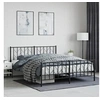 Image de Bedframe met voetbord zonder matras metaal zwart 160x200 cm374458