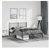 Image de Bedframe met hoofd- en voeteneinde metaal zwart 193x203 cm374461