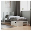 Image de Bedframe met hoofdbord zonder matras metaal wit 75x190 cm374476