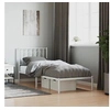 Image de Bedframe met hoofdbord metaal wit 80x200 cm374477