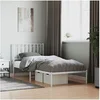 Image de Bedframe met hoofdbord metaal wit 90x200 cm374479