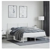 Image de Bedframe met hoofdbord metaal wit 140x190 cm374486