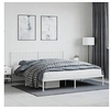 Image de Bedframe met hoofdbord metaal wit 183x213 cm374491