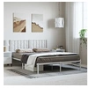 Image de Bedframe met hoofdbord metaal wit 193x203 cm374492