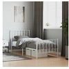 Image de Bedframe met hoofd- en voeteneinde metaal wit 80x200 cm374495