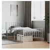 Image de Bedframe met hoofd- en voeteneinde metaal wit 100x190 cm374498