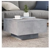 Image de Table Basse avec Lumières LED, Table d'Appoint, Bout de Canapé, Meuble de Salon Salle de Séjour, Moderne, Gris Béton 836577
