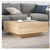 Image de Table basse chêne sonoma 80x80x31 cm bois d ingénierie