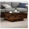 Image de Table basse chêne fumé 80x80x31 cm bois d'ingénierie 836585