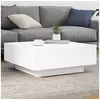 Image de Table basse avec lumières LED blanc 80x80x31 cm