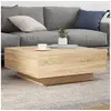 Image de Table basse avec lumières LED chêne sonoma 80x80x31 cm