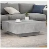Image de Table basse avec lumières LED gris béton 80x80x31 cm