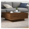 Image de Table Basse avec Lumières LED, Table d'Appoint, Bout de Canapé, Meuble de Salon Salle de Séjour, Moderne, Chêne 836594