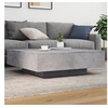 Image de Table basse gris béton 100x100x31 cm bois d ingénierie