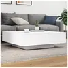 Image de Table basse avec lumières LED blanc 100x100x31 cm