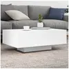 Image de Table basse avec lumières LED blanc 85x55x31 cm