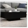 Image de Table basse avec lumières LED noir 85x55x31 cm