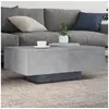 Image de Table basse avec lumières LED gris béton 85x55x31 cm