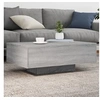 Image de Table basse avec lumières LED sonoma gris 85x55x31 cm