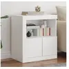 Image de Buffet avec lumières LED blanc 60,5x37x67 cm836616