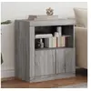 Image de Buffet avec lumières LED sonoma gris 60,5x37x67 cm