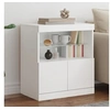 Image de Buffet avec lumières LED blanc 60x37x67 cm