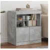 Image de Buffet avec lumières LED gris béton 60x37x67 cm