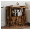 Image de Buffet avec lumières LED chêne fumé 60x37x67 cm