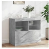 Image de Buffet avec lumières LED gris béton 81x37x67 cm836661