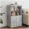 Image de Buffet avec lumières LED gris béton 60,5x37x100 cm
