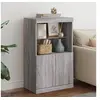 Image de Buffet avec lumières LED sonoma gris 60,5x37x100 cm836670