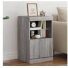 Image de Buffet avec lumières LED sonoma gris 41x37x67 cm