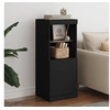 Image de Buffet avec lumières LED noir 41x37x100 cm836687