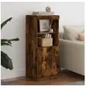 Image de Buffet avec lumières LED chêne fumé 41x37x100 cm