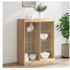 Image de Buffet avec Lumières LED, Armoire Latérale de Rangement, Organisateur de Salon Salle de Séjour Maison Intérieur, Moderne, Chêne Sonoma 836716