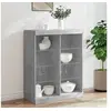Image de Buffet avec lumières LED gris béton 81x37x100 cm