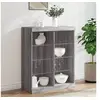 Image de Buffet avec lumières LED sonoma gris 81x37x100 cm