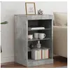 Image de Buffet avec lumières LED gris béton 41x37x67 cm