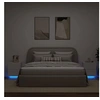 Image de Armoires de Chevet et Lumières LED 2pcs, Tables de Nuit avec Rangement, Armoires de Nuit Chambre, Moderne, Blanc Bois 836736