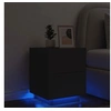 Image de Armoire de Chevet avec Lumières LED, Table de Chevet avec 7 Tiroirs, Table de Nuit avec Rangement Chambre, Moderne, 836737