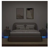 Image de Armoires de Chevet avec Lumières LED 2 pcs, Tables de Chevet avec 7 Tiroirs, Tables de Nuit Chambre, Moderne, Gris 836742
