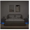 Image de Armoires de Chevet avec Lumières LED 2 pcs, Tables de Chevet avec 7 Tiroirs, Tables de Nuit Chambre, Moderne, Sonoma 836746
