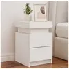 Image de Table de chevet avec lumières LED blanc 35x39x55 cm