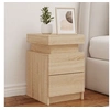 Image de Tables de chevet et lumières LED 2 pcs chêne sonoma 35x39x55 cm