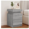 Image de Tables de chevet avec lumières LED 2 pcs sonoma gris 35x39x55cm