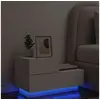Image de Table de chevet avec lumières LED blanc 70x36x40,5 cm