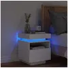 Image de Armoire de chevet avec lumières LED blanc 40x39x48,5 cm