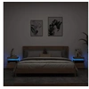 Image de Armoires de chevet avec lumières LED 2 pcs chêne sonoma