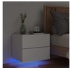 Image de Table de chevet murale avec lumières LED blanc