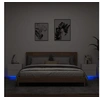Image de Tables de Chevet Murales avec Lumières LED 2 pcs, Armoires de Nuit, Tables de Nuit Chambre, Moderne, Blanc Bois 836813